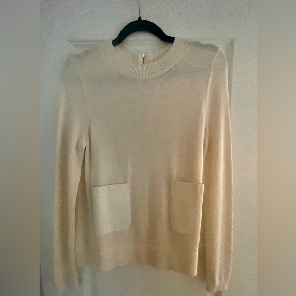 Banana republic sweater with faux leather pockets